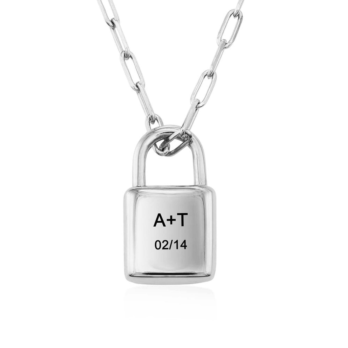 personalized lock necklace 