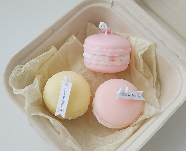 Sweet Delight: Half Dozen Macaron Scented Candles - Elm Studio