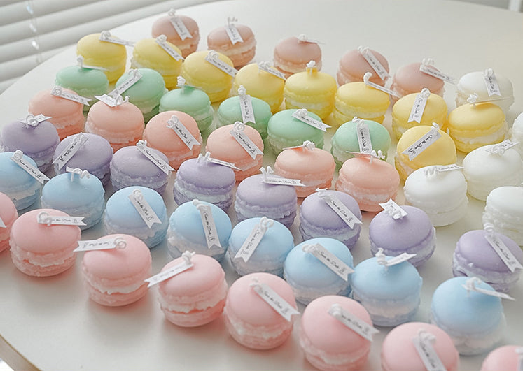 Sweet Delight: Half Dozen Macaron Scented Candles - Elm Studio