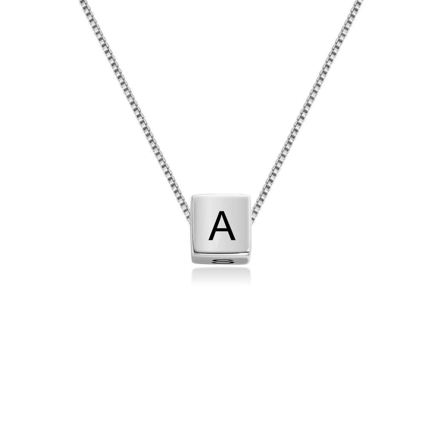 personalized sliding cube necklace