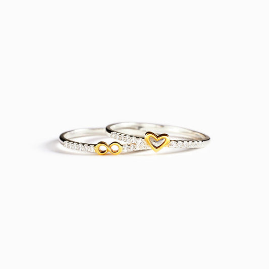 You & Me Infinity Love Ring Set