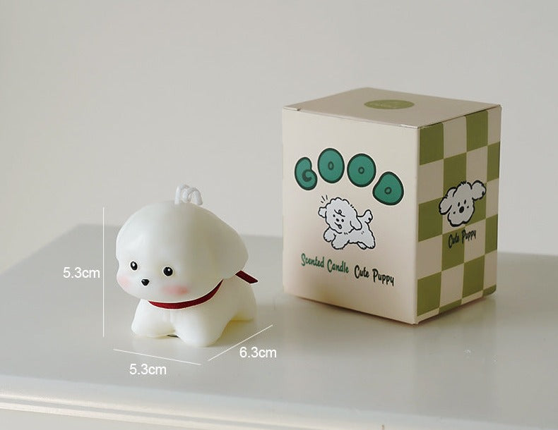 Cute Puppy Candle - Elm Studio