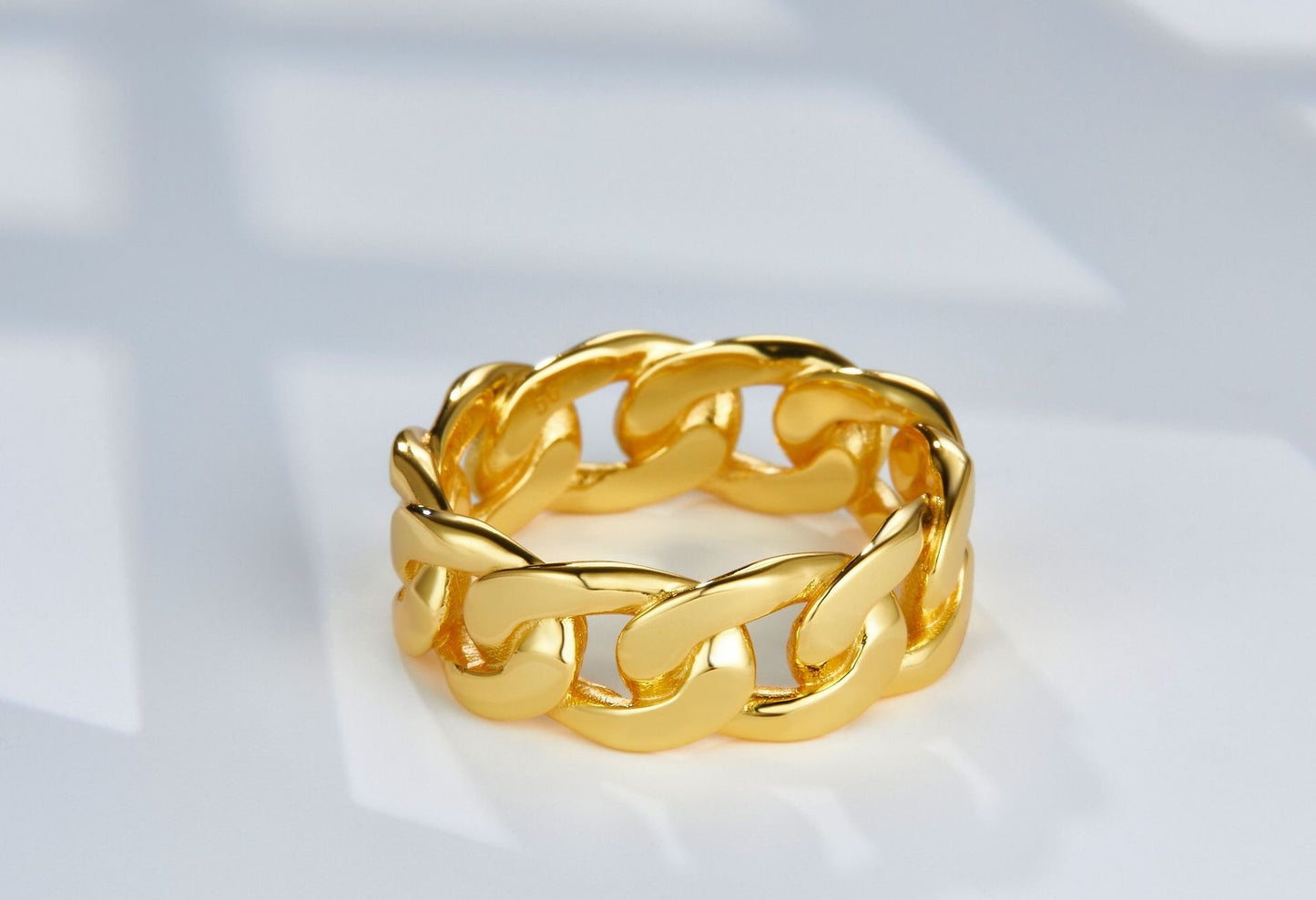 Cuban Link Chain Ring