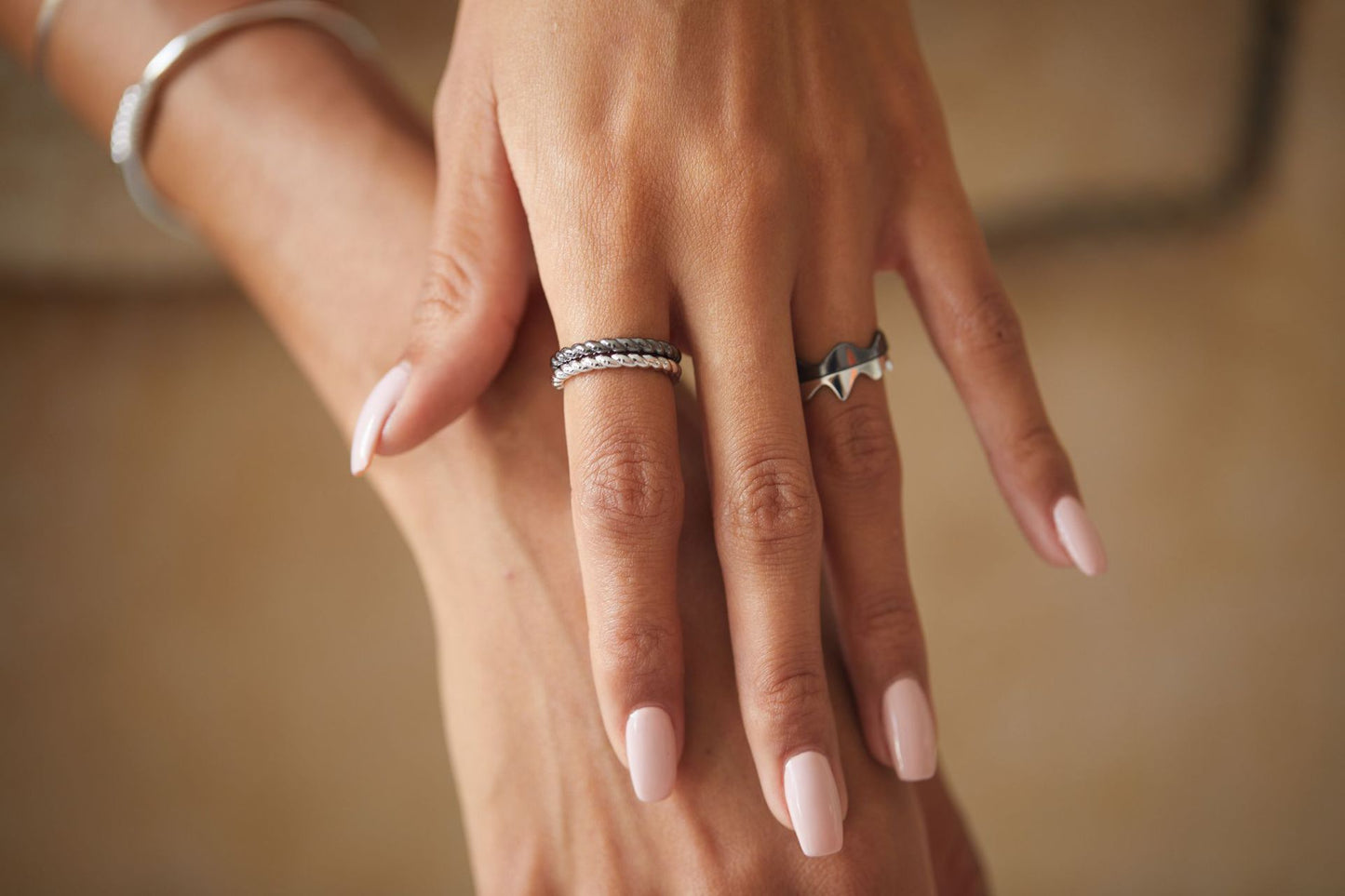 Two Interlock Ring Set