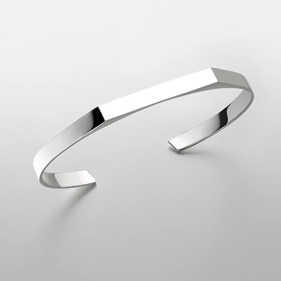 Sleek Personalized Cuff Bracelet