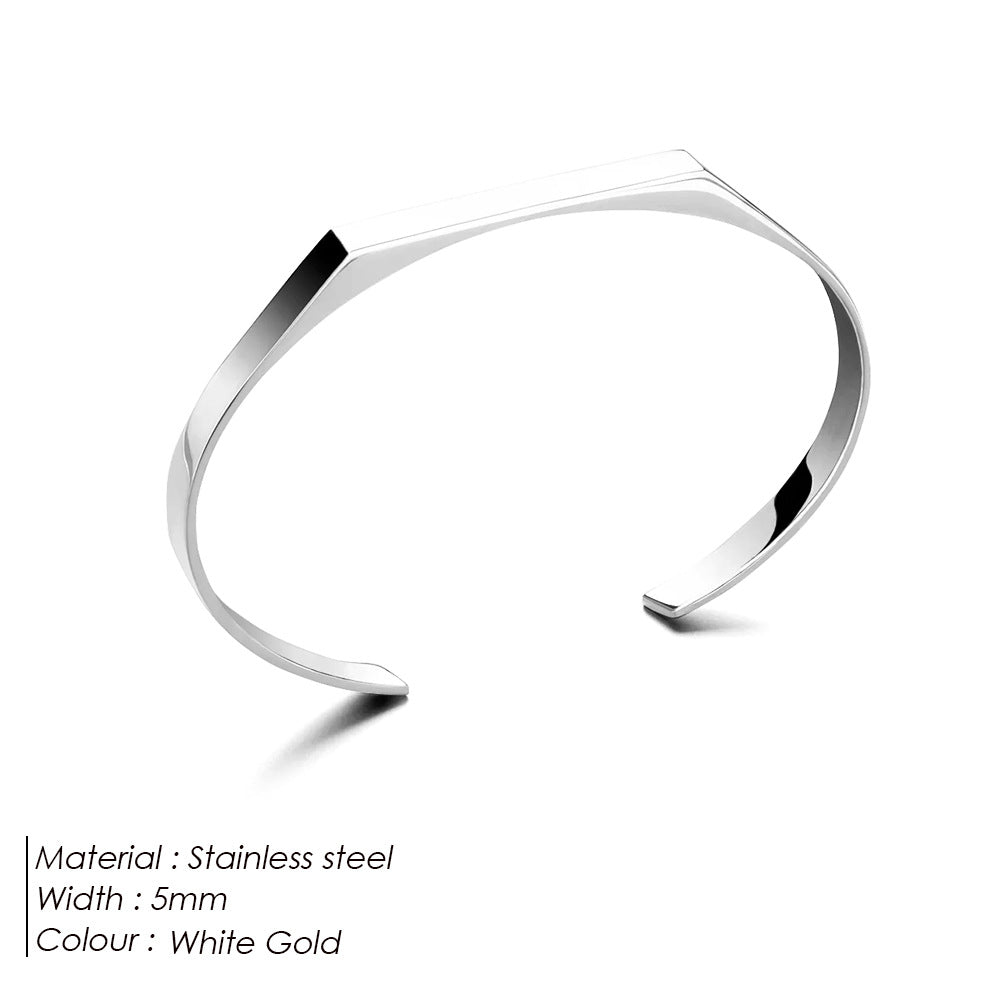 Sleek Personalized Cuff Bracelet