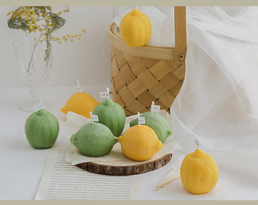 Lemon & Lime Scented Candles - Elm Studio