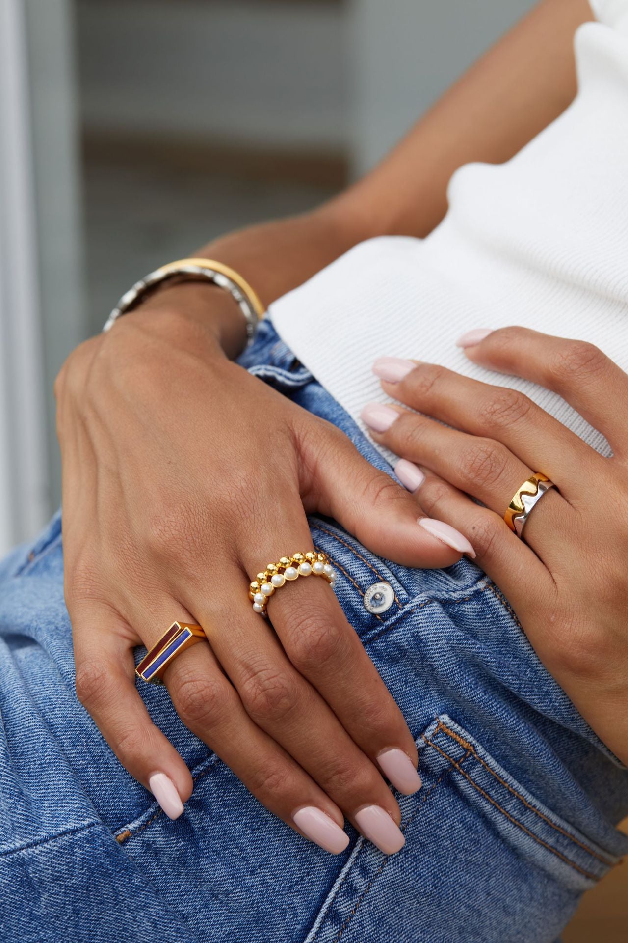 Two Interlock Ring Set