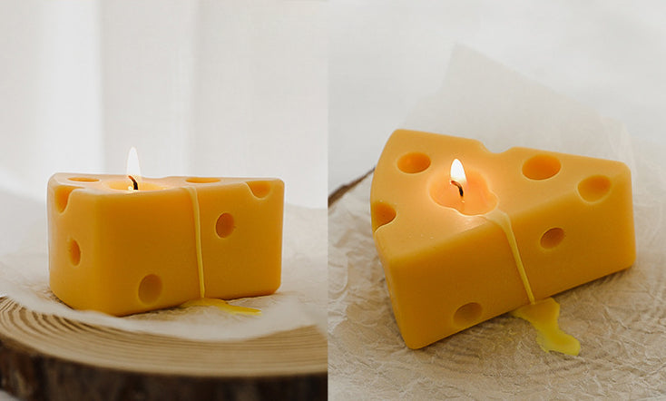 Quirky and Cozy: Handmade Cheese Scented Candle - Elm Studio