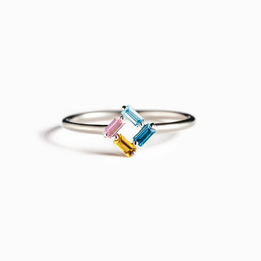 Baguette Birthstone Ring - Elm Studio