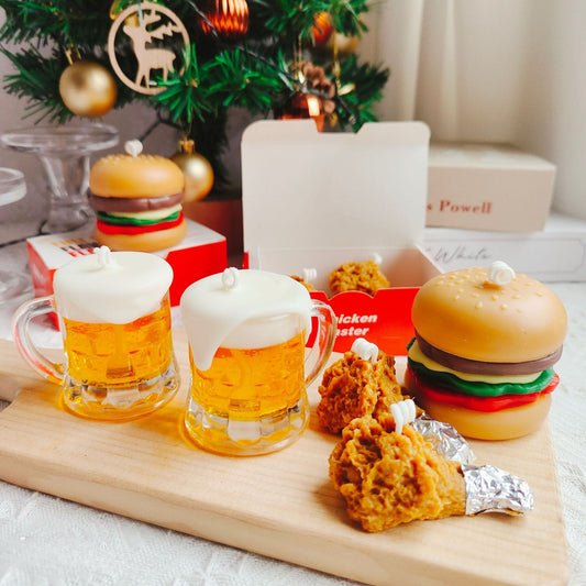 Beer candle Fried Chicken Candle Hamburger Candle Chimaek Candle - Elm Studio