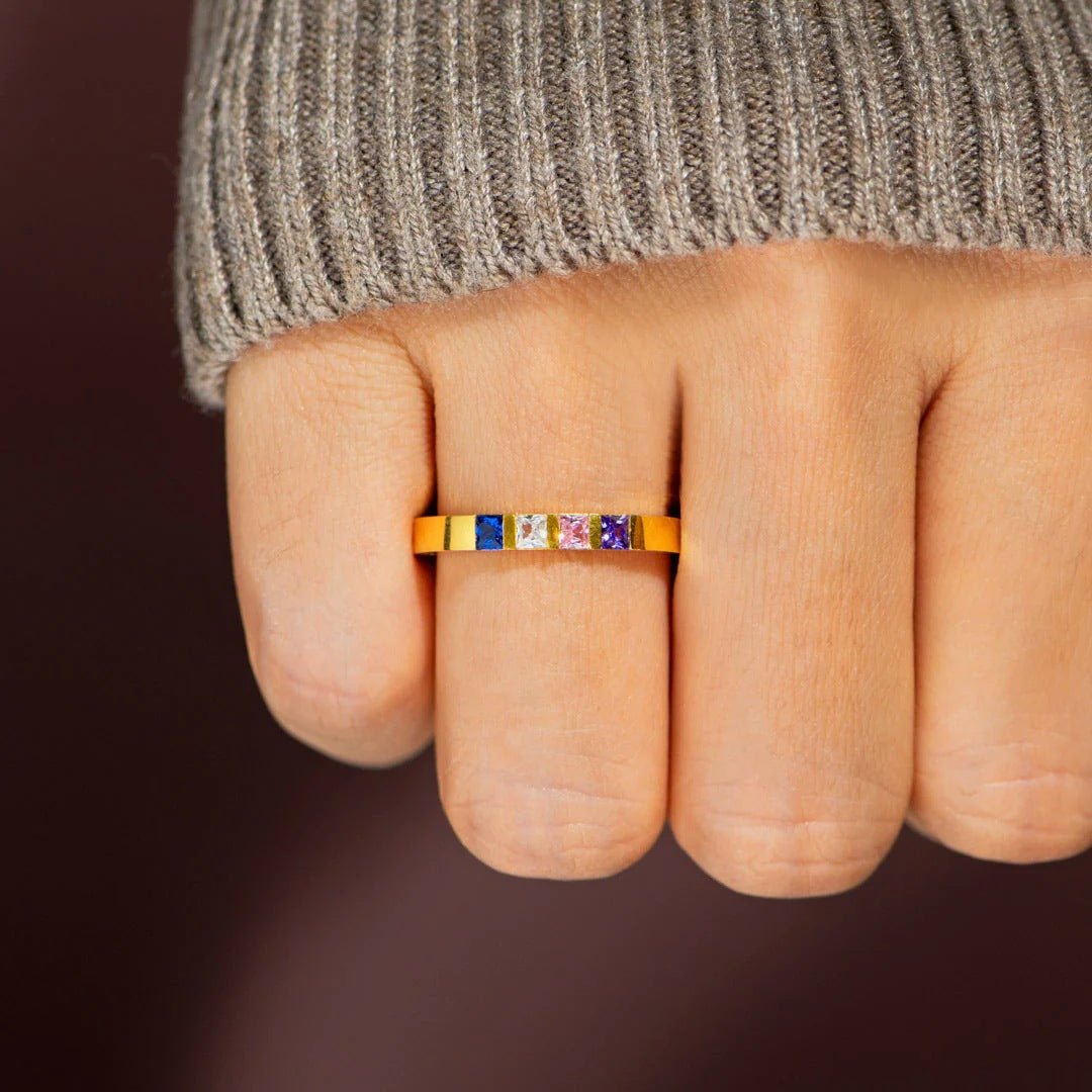 Birthstones Ring Band - Elm Studio