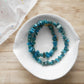 Blue APATITE Crystal Necklace - Chip Beads - Long Crystal Necklace, Beaded Necklace, - Elm Studio