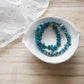 Blue APATITE Crystal Necklace - Chip Beads - Long Crystal Necklace, Beaded Necklace, - Elm Studio