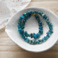 Blue APATITE Crystal Necklace - Chip Beads - Long Crystal Necklace, Beaded Necklace, - Elm Studio