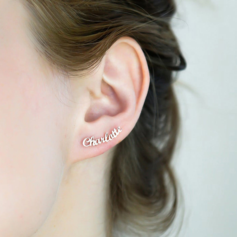 Name Stud Earrings