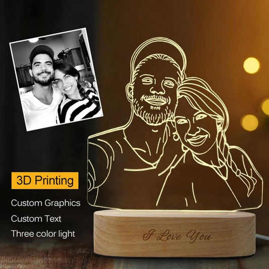 Capture Memories in Light with Hand-Engraved Photo Night Light - Elm Studio